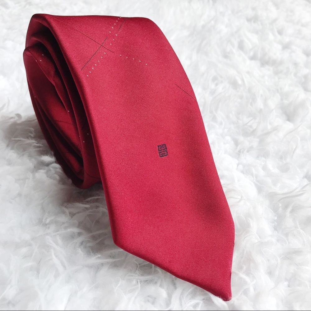 Givenchy Monsieur Silk Blend Red Neck Tie